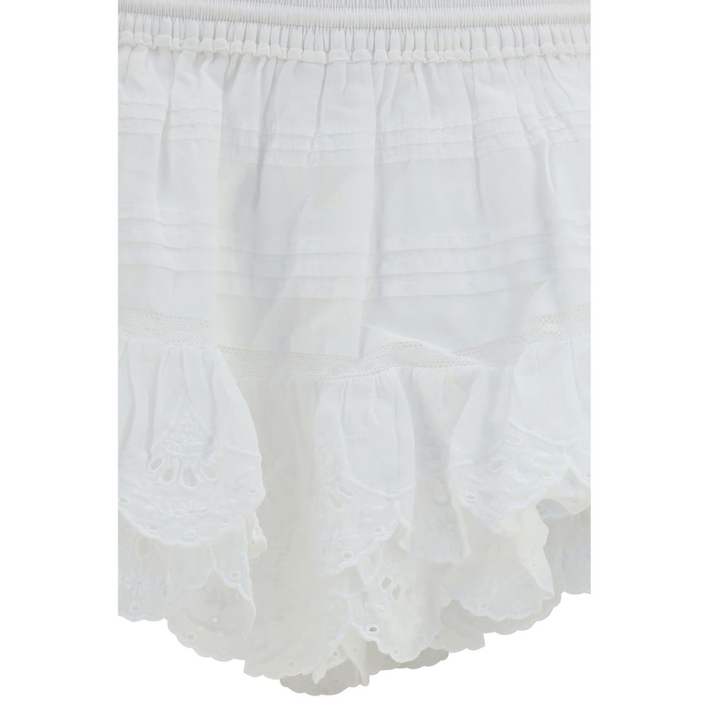 Marant Étoile White Cotton Puria Shorts