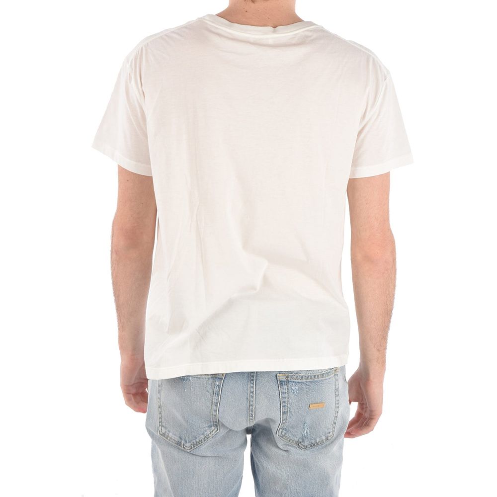 Celine White Cotton T-Shirt for Men