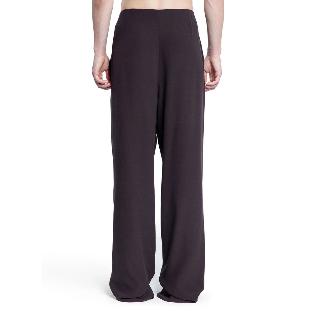 Saint Laurent Brown Silk Dress Pants
