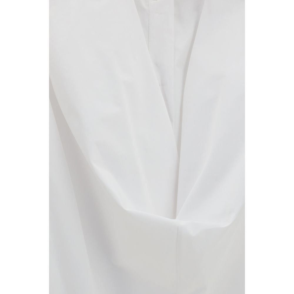 Balenciaga White Cotton Shirt Dress