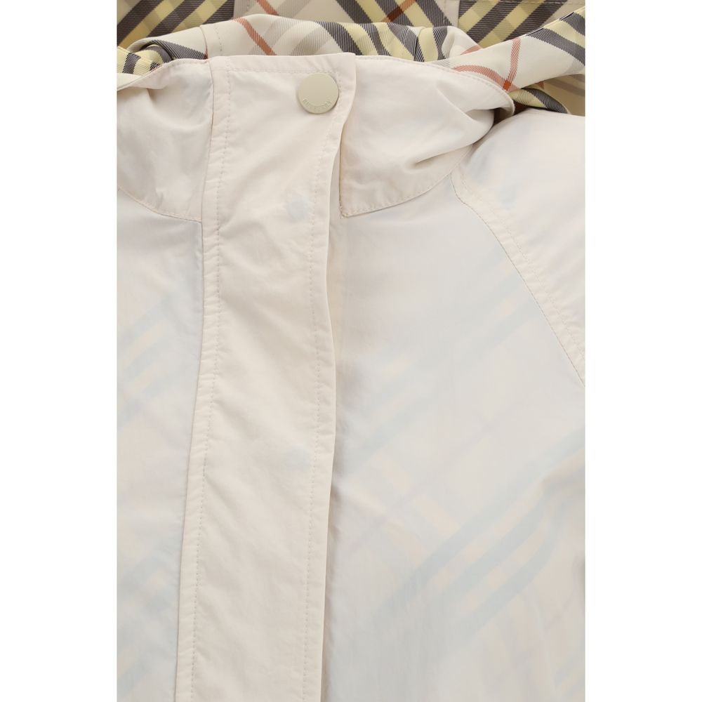 Burberry Beige Reversible Check Hooded Jacket