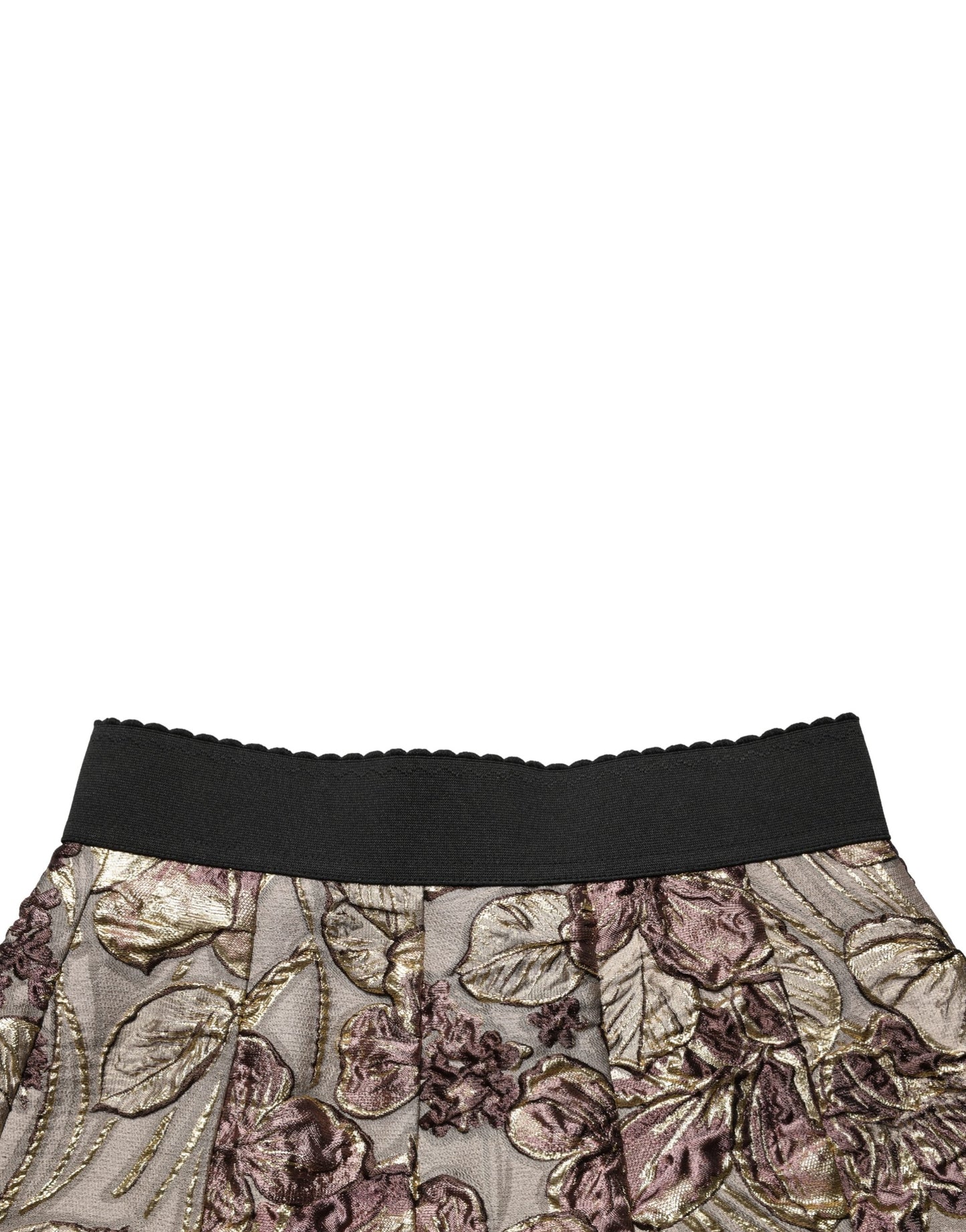 Dolce & Gabbana Multicolor Floral Jacquard A-Line Mini Skirt