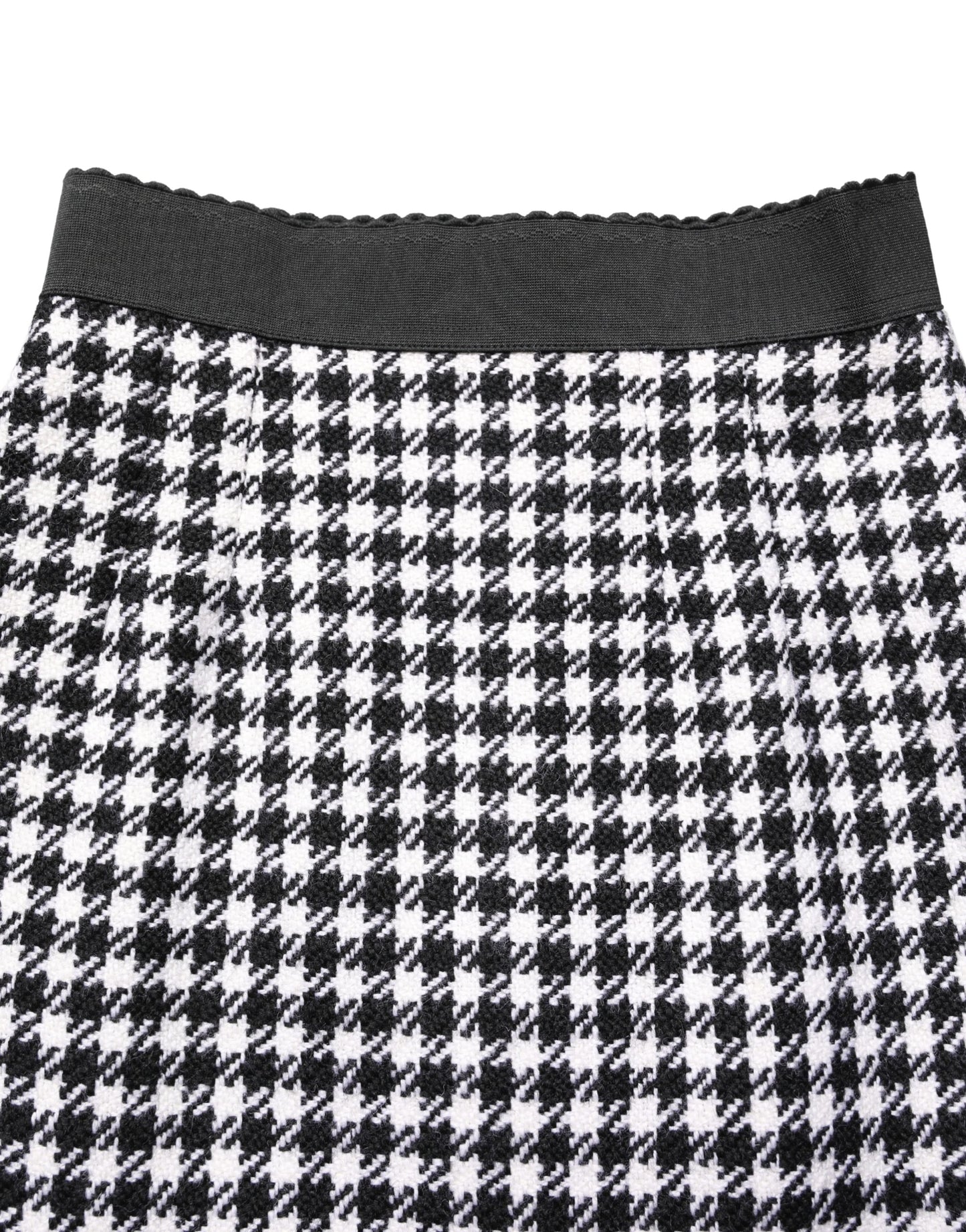 Dolce & Gabbana Black and White Houndstooth High-Waist Mini Skirt