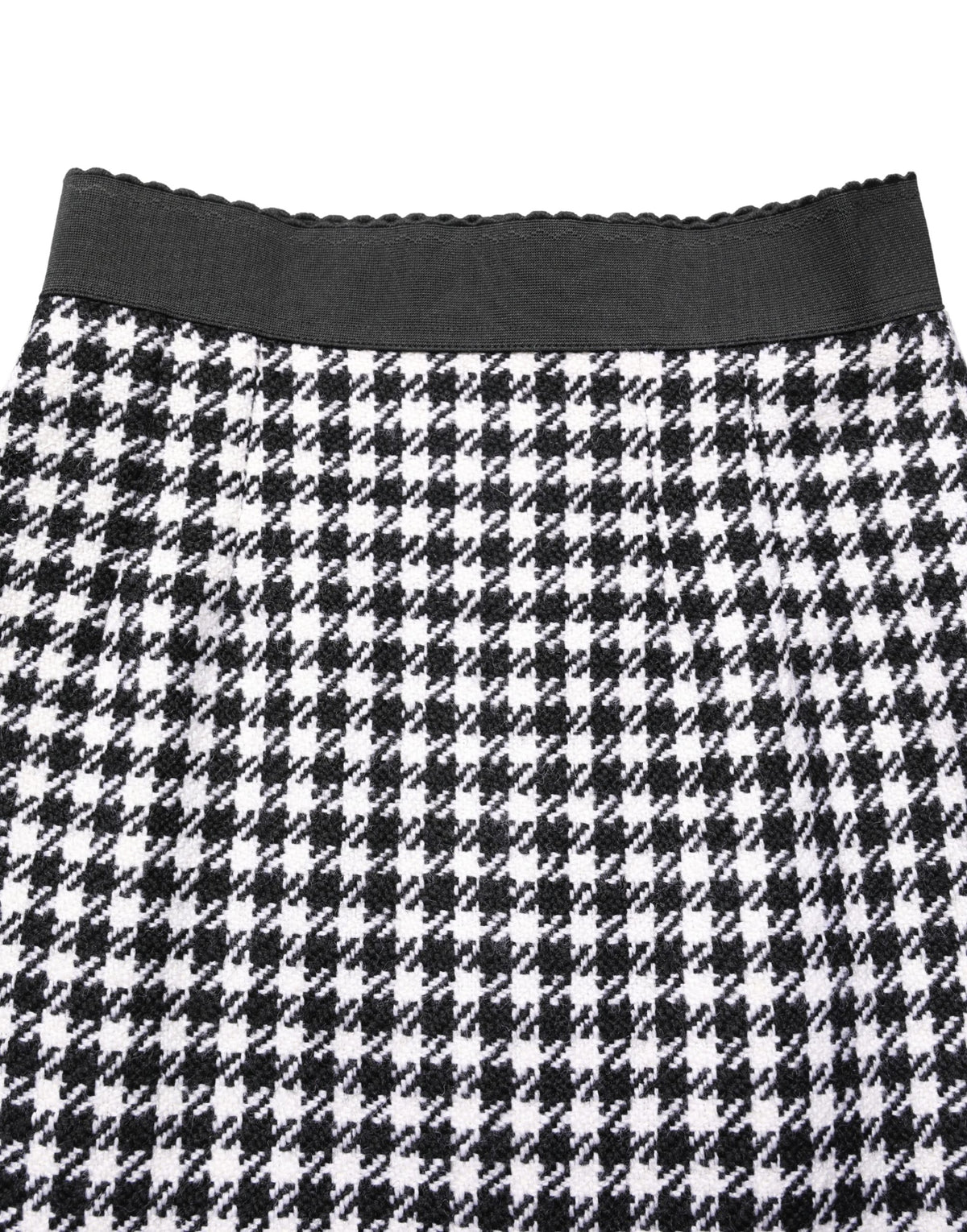 Dolce & Gabbana Black and White Houndstooth High-Waist Mini Skirt