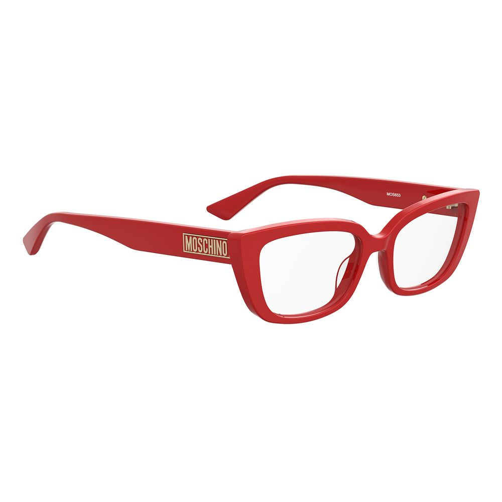 Love Moschino Women's Optical Glasses – Red Rectangle Frame