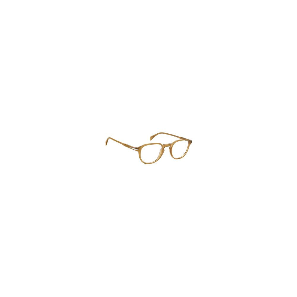 David Beckham Men’s Beige Optical Glasses – Square Full-Rim Frame