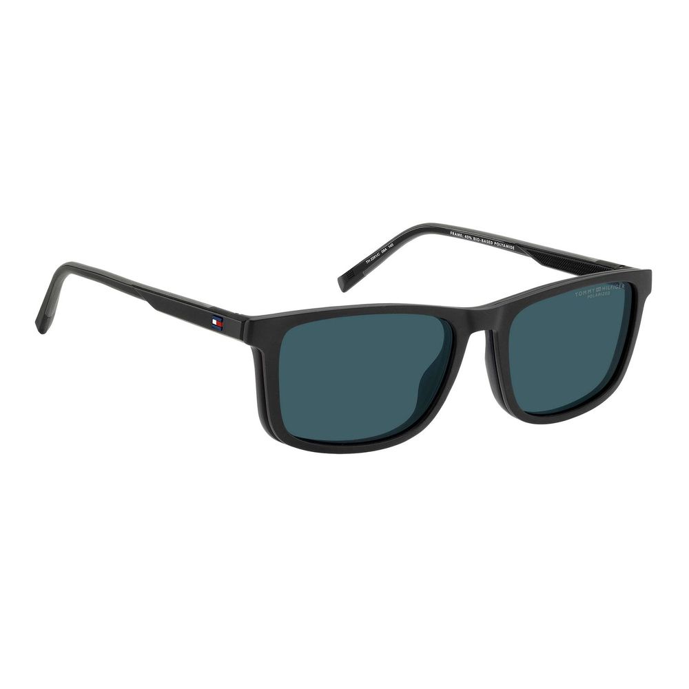 Tommy Hilfiger Men’s Hybrid Glasses – Black Square Frame, 55mm