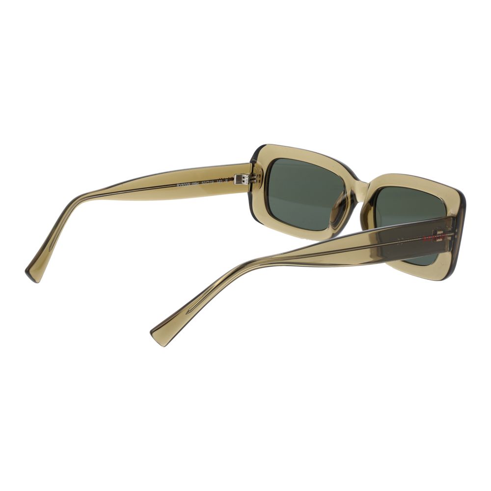 Replay Women’s Sunglasses – Green Stainless Steel Frame, Green Lenses