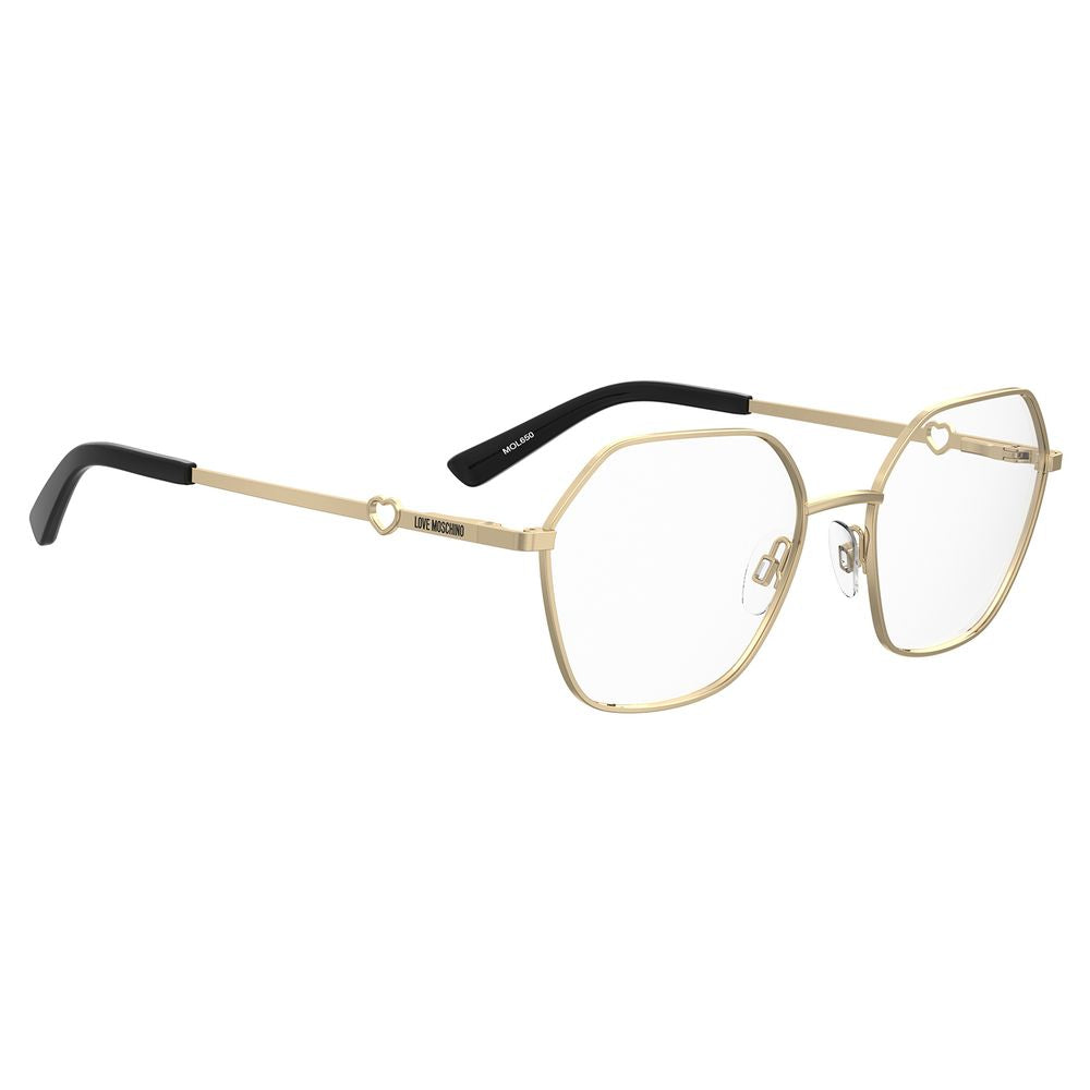 Love Moschino Women's Gold Metal Optical Glasses – Full-Rim Frame