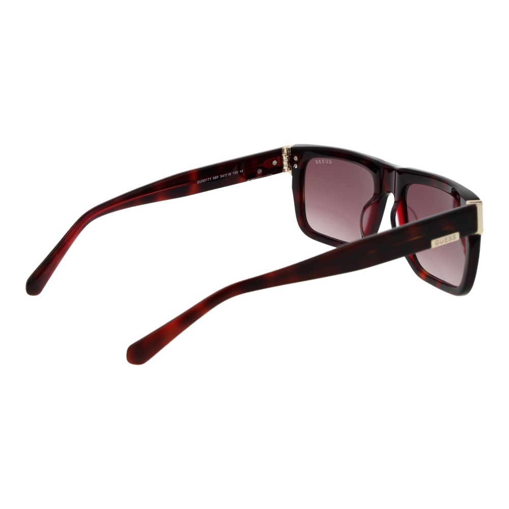 Guess Men’s Brown Acetate Sunglasses – Rectangle Frame, Brown Gradient Lenses