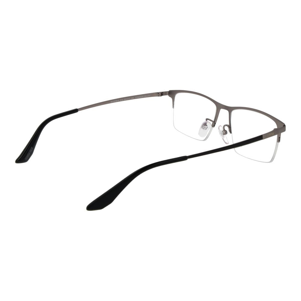 BMW Men’s Black Metal Optical Glasses – Rectangle Demo-Lens Frames