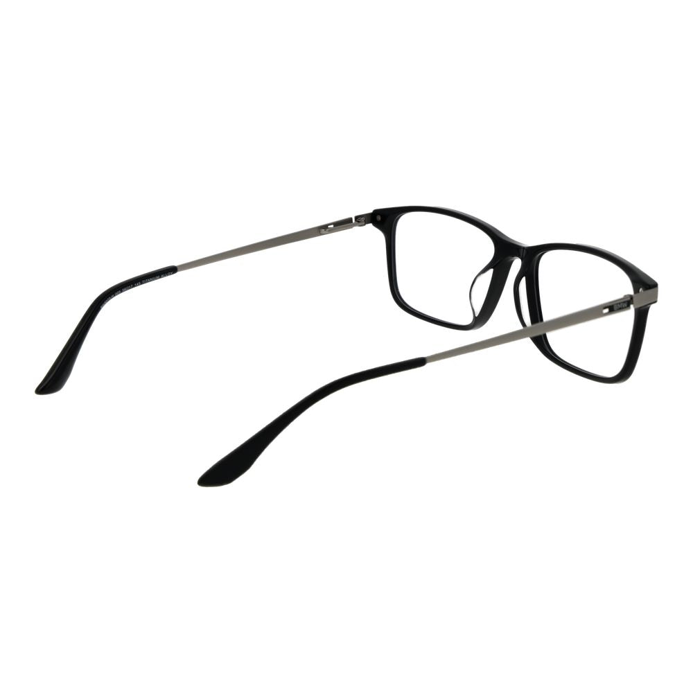 BMW Men's Black Metal Glasses – Rectangle Full-Rim Frames
