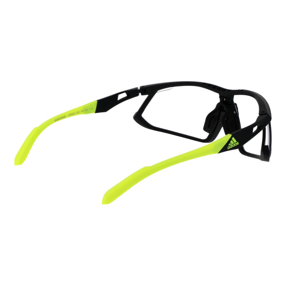 Adidas Unisex Black Sunglasses – Half-Rim Frame, Silver Mirrored Lenses