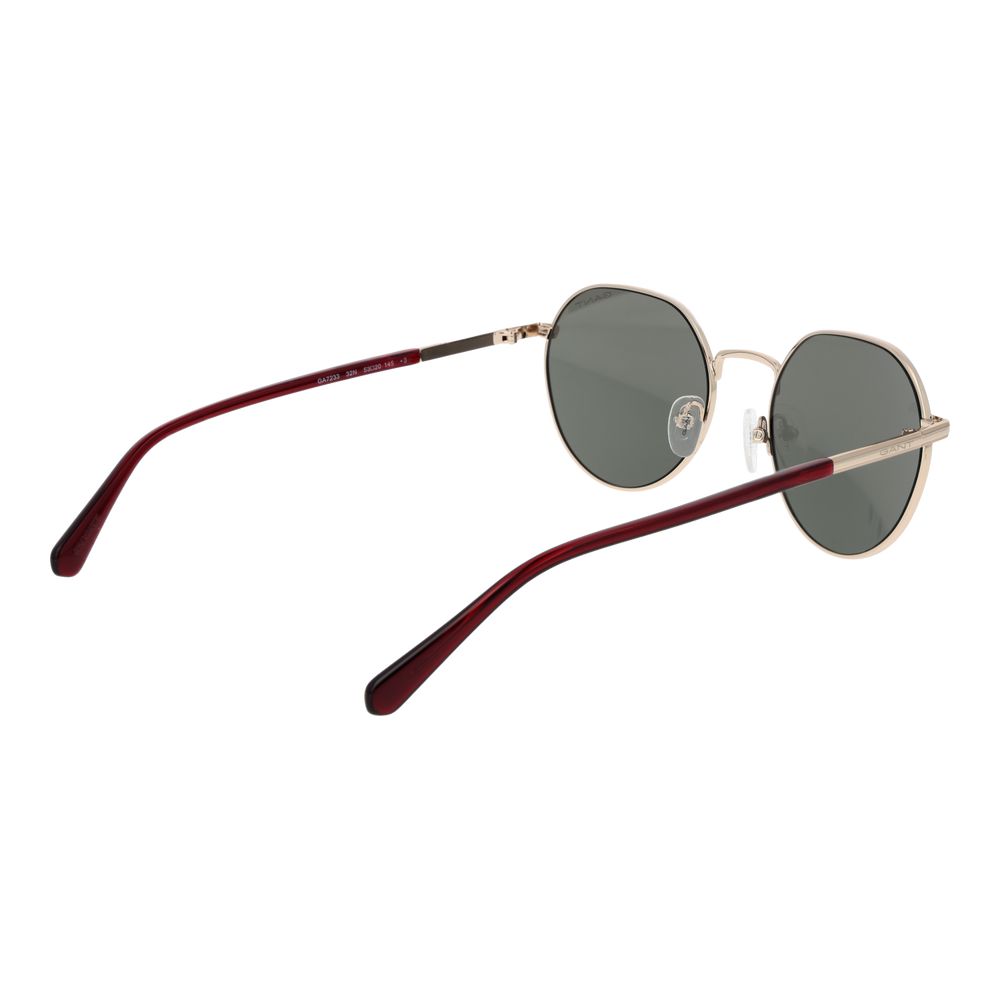 Gant Gold Metal Sunglasses – Full-Rim, Green Lenses
