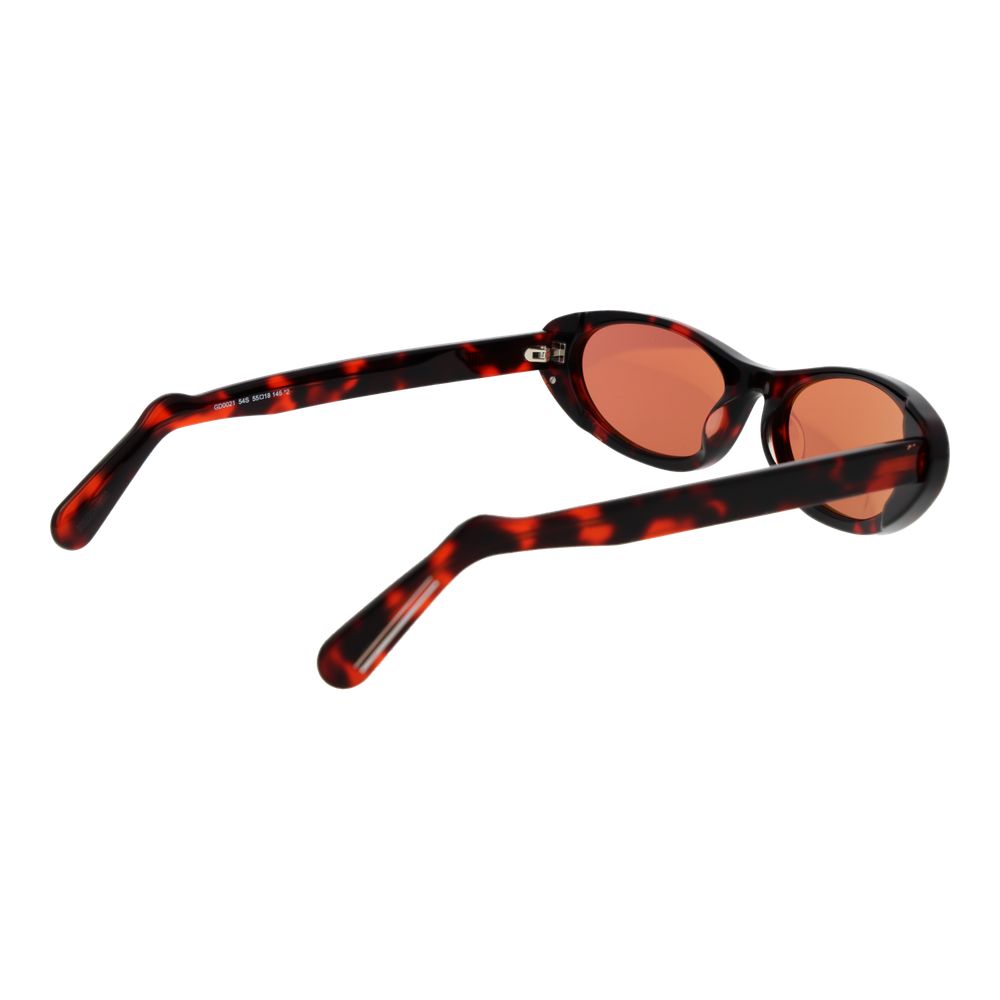 GCDS Unisex Black Plastic Sunglasses with Rose Lenses
