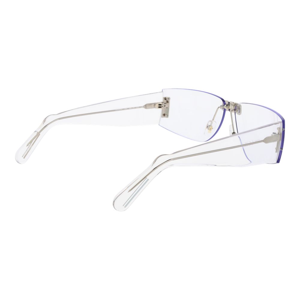 GCDS Unisex Transparent Plastic Sunglasses – Rimless Rectangle Design