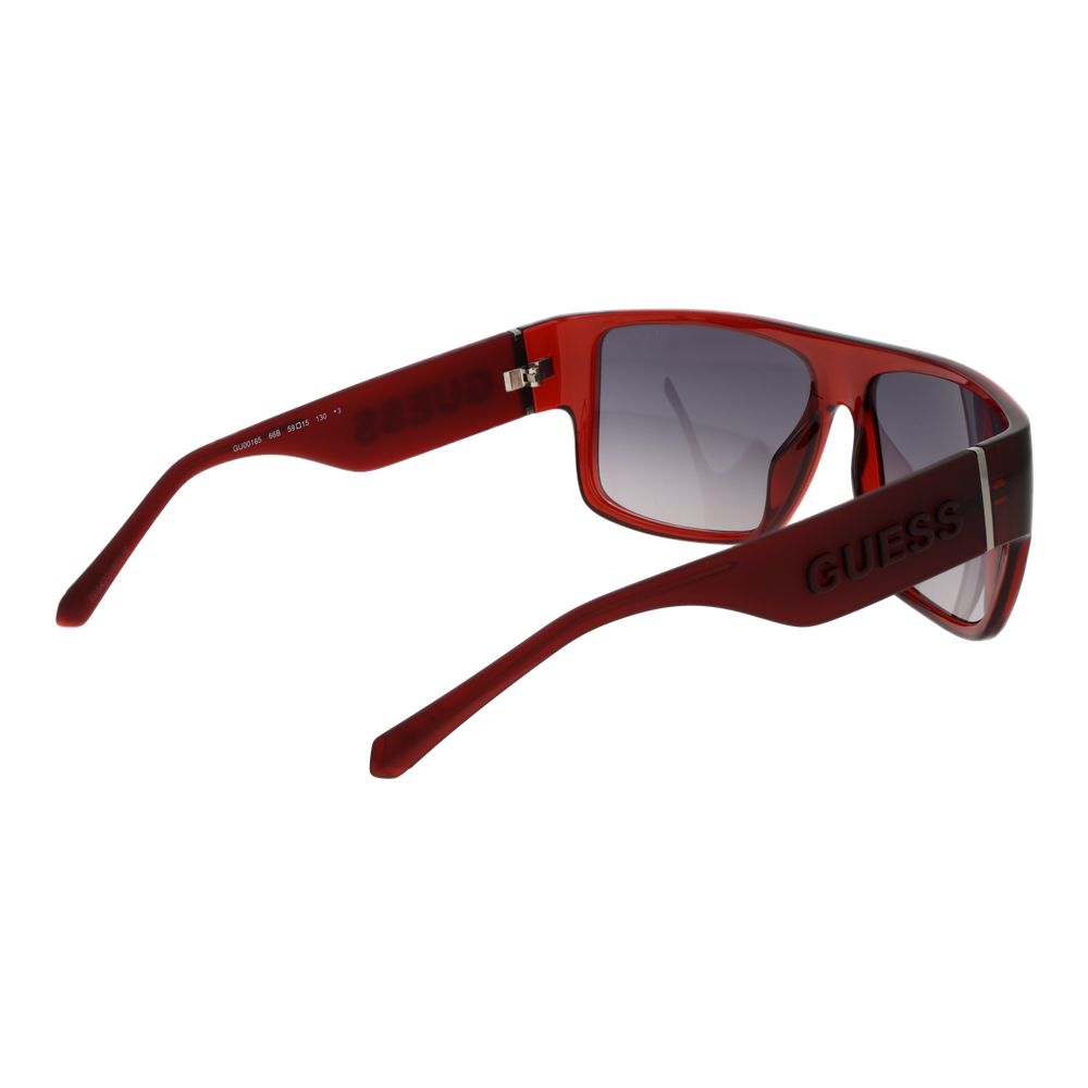 Guess Men’s Sunglasses – Red Square Frame, Grey Gradient Lenses