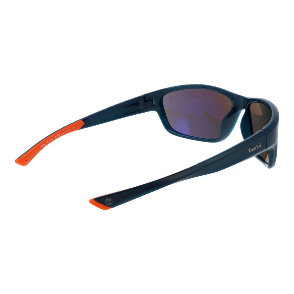 Timberland Men’s Sunglasses – Blue Full-Rim Frame, Polarized Lenses