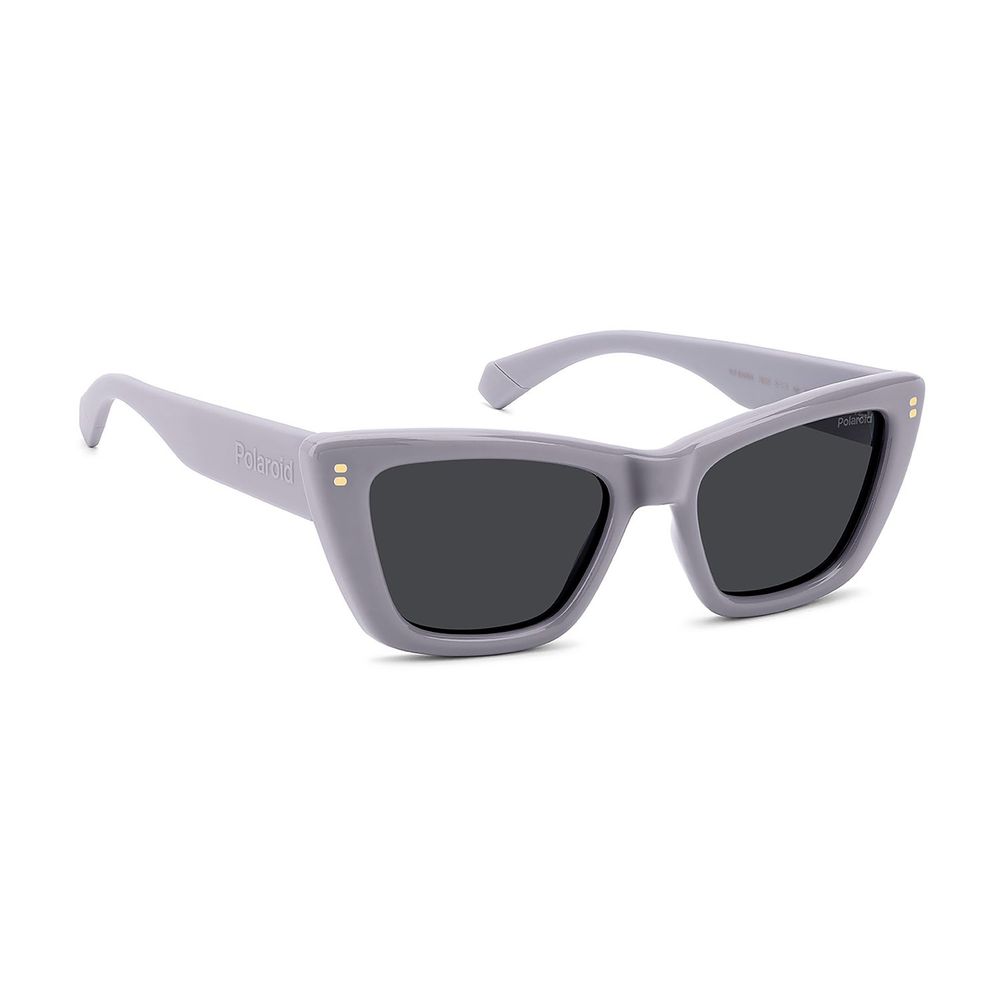 Polaroid Women’s Sunglasses – Purple Cat Eye Frame, Grey Lenses