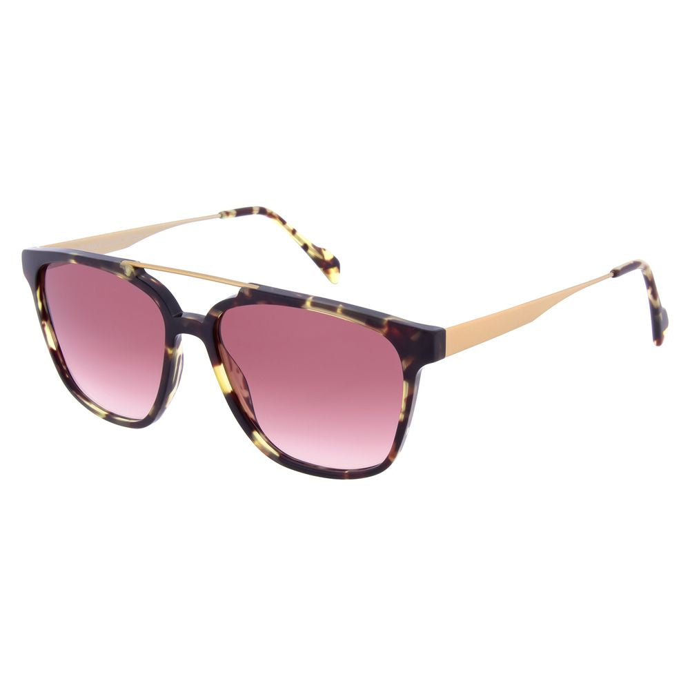 Andy Wolf Unisex Sunglasses – Brown Rectangle Frame, Rose Lenses