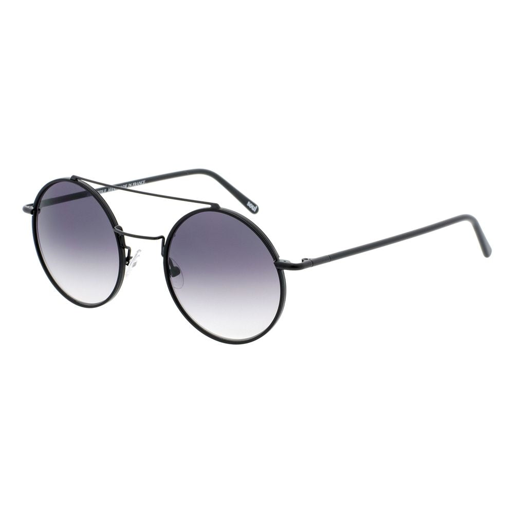 Andy Wolf Women's Sunglasses – Black Round Frame, Grey Lenses