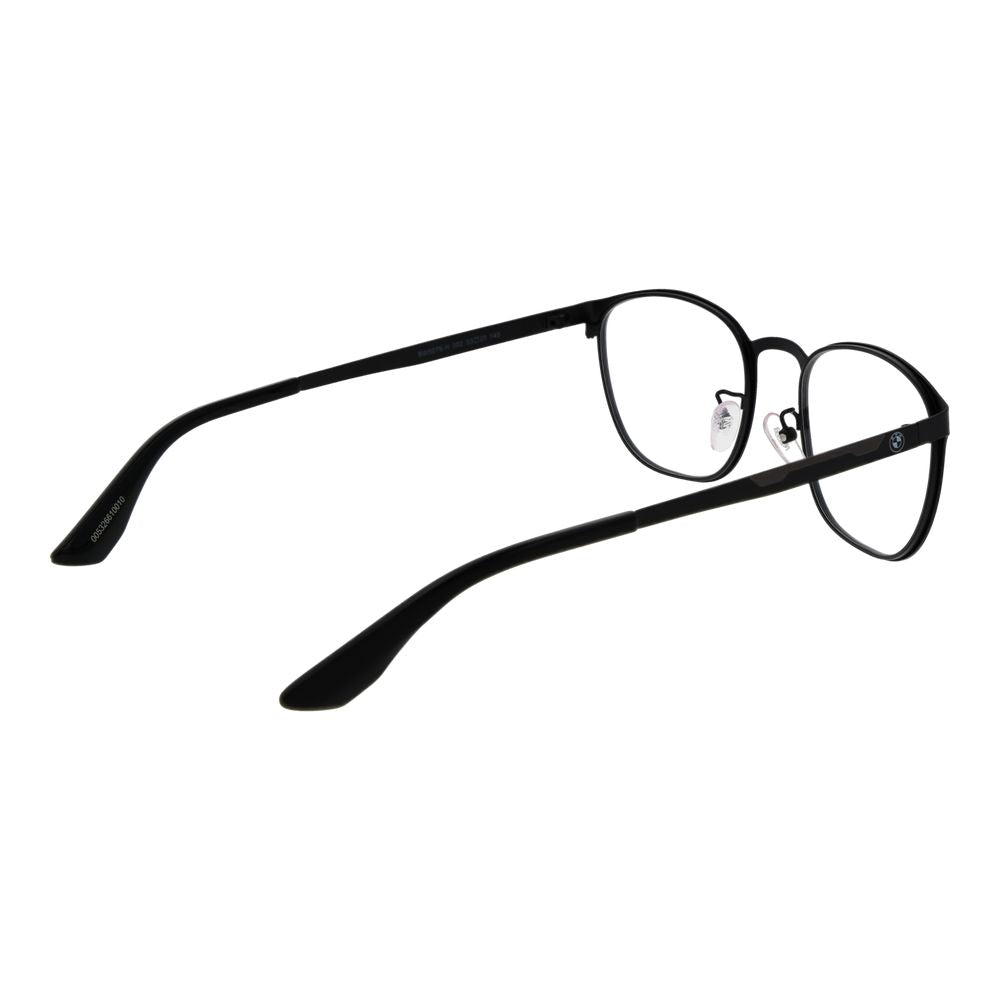 BMW Men's Optical Glasses – Black Round Full-Rim Frames