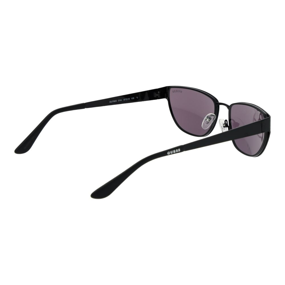 Guess Women’s Sunglasses – Black Rectangle Frame, Purple Lenses