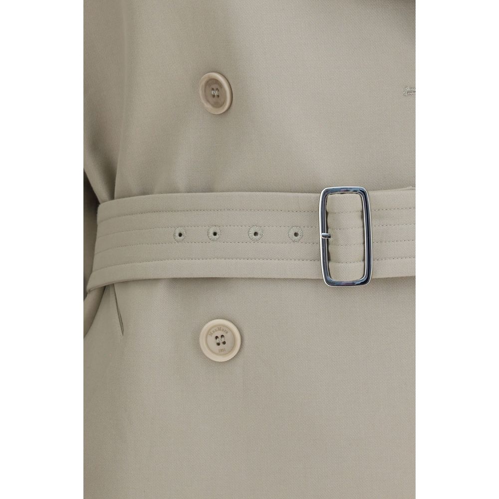 Max Mara Beige Cotton Short Trench Coat