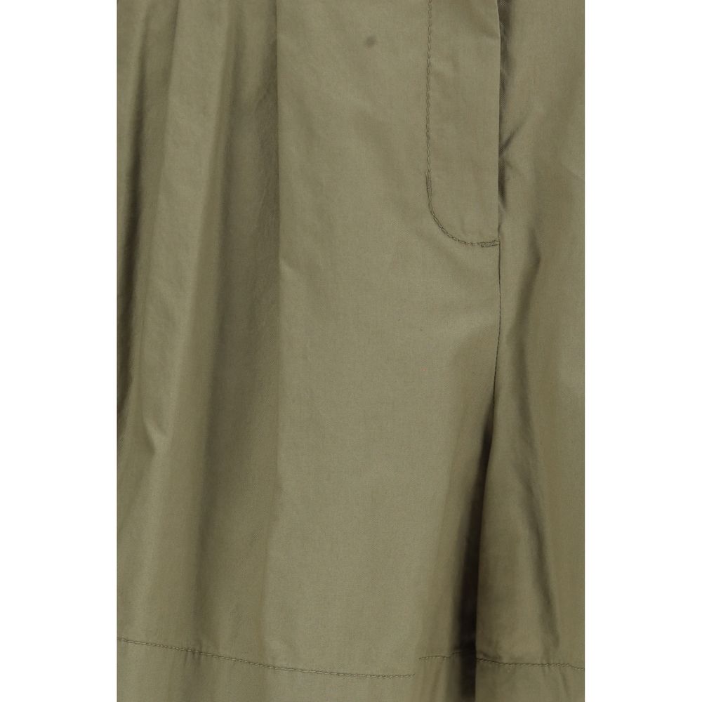 Max Mara Green Cotton Bermuda Shorts