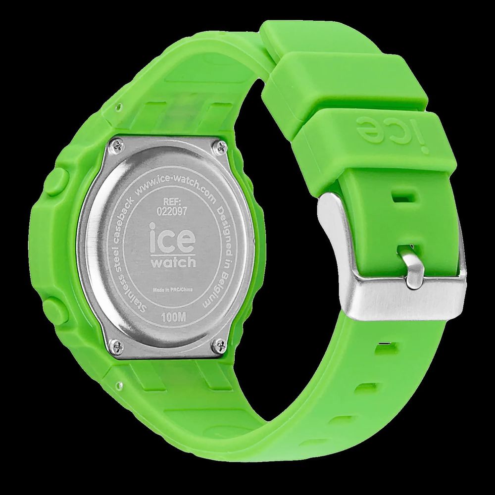 ICE Bicolor Digital Watch Unisex Silicone Green Minimalist
