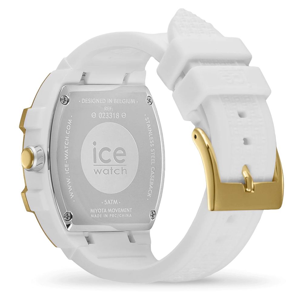 ICE Unisex White Silicone Dress Watch with Minimalist Style