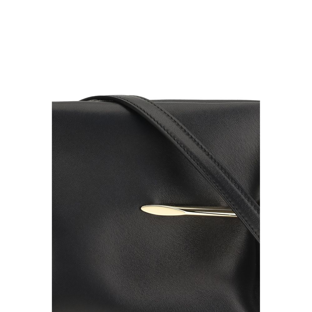 Givenchy Black Napa Leather Pinch Soft Clutch Bag