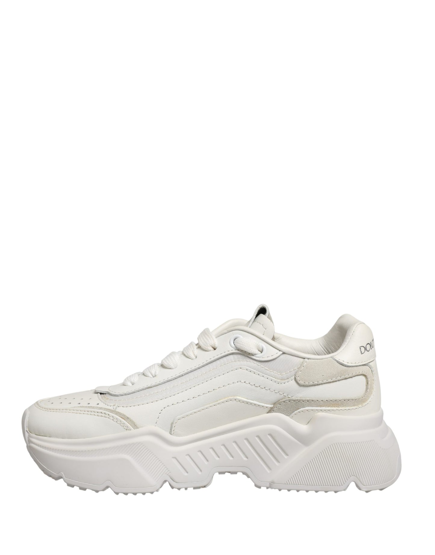 Dolce & Gabbana White Leather Daymaster Low Top Sneakers