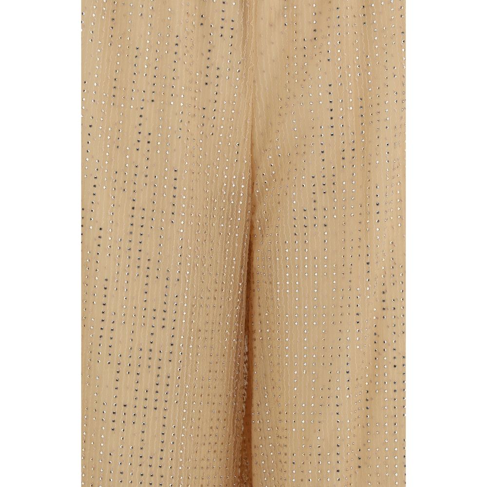 Ermanno Scervino Multicolor Polyester Casual Pants with Strass