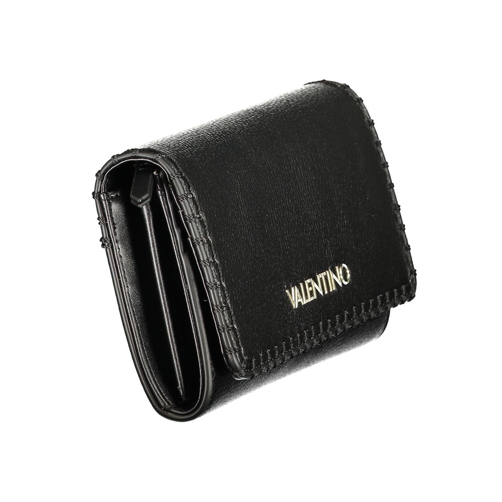 Mario Valentino Black Faux Leather Wallet