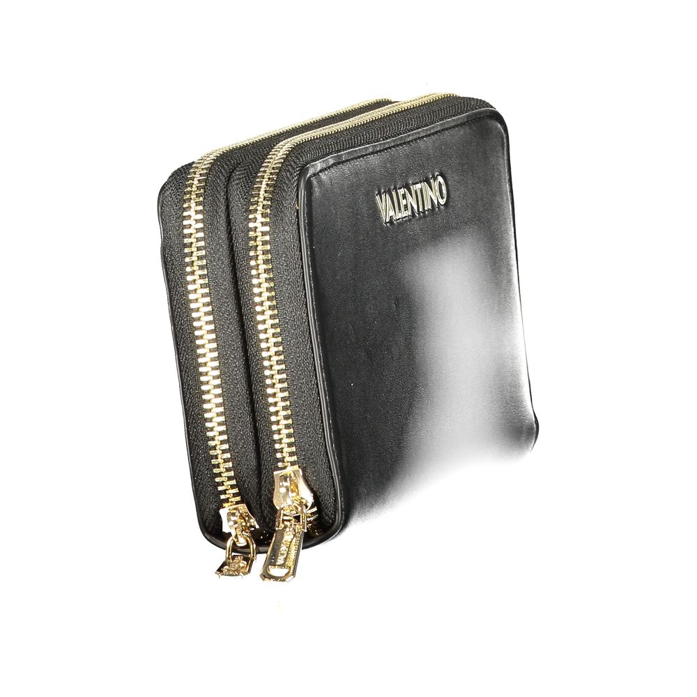 Mario Valentino Black Faux Leather Women's Wallet