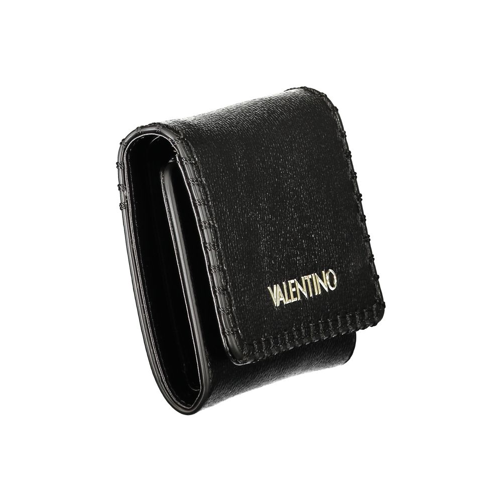 Mario Valentino Black Faux Leather Women's Wallet