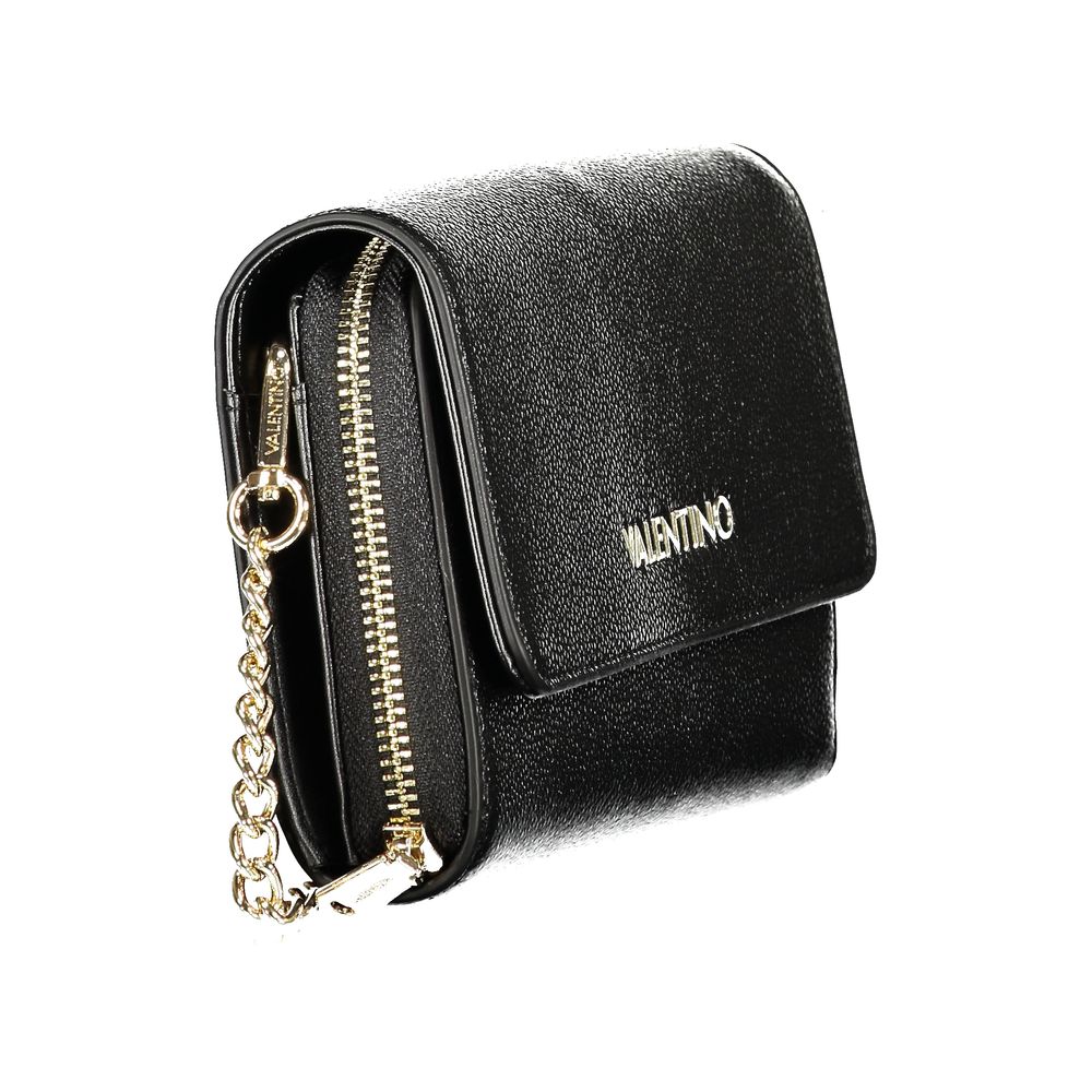 Mario Valentino Black Faux Leather Wallet