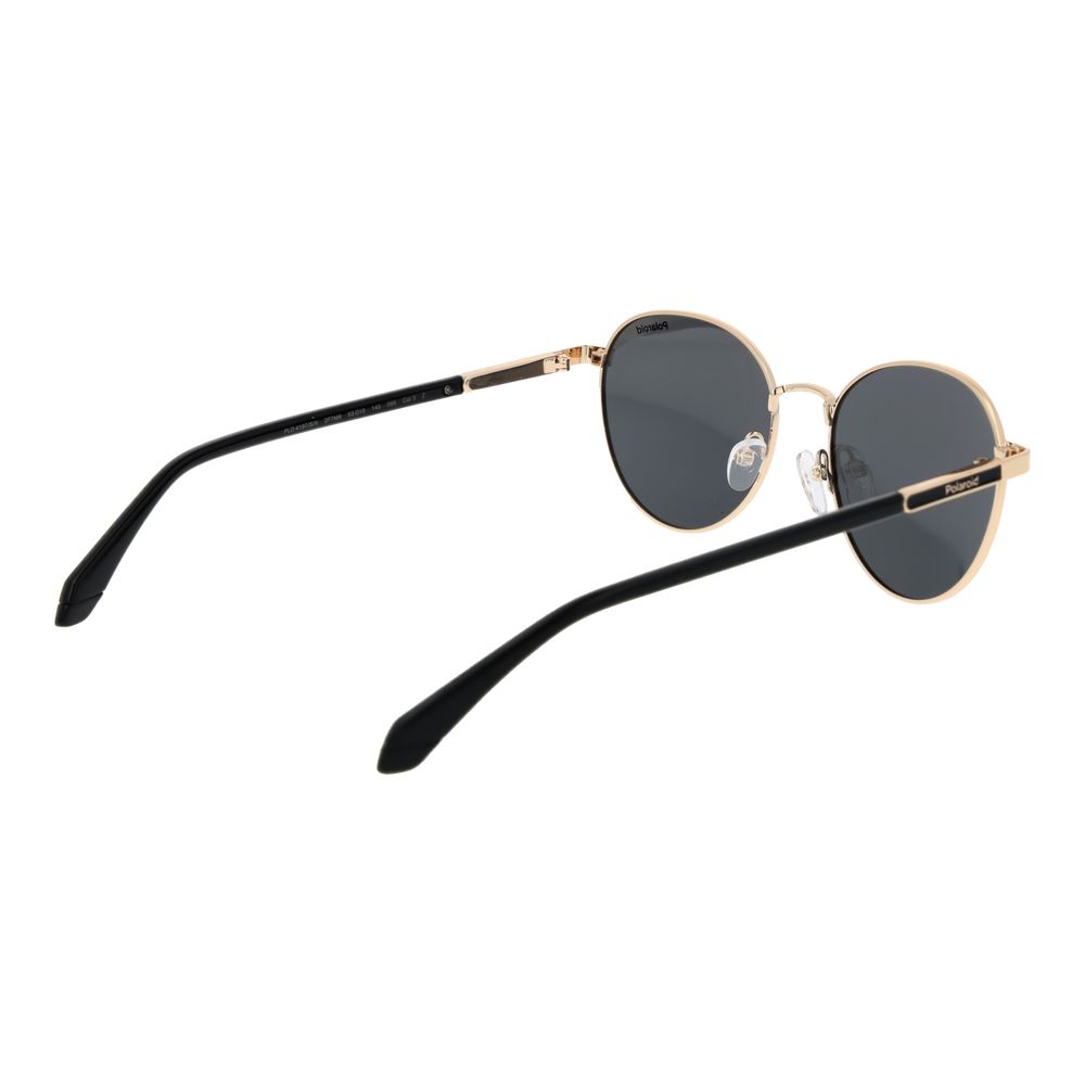 Polaroid Unisex Gold Metal Sunglasses – Grey Polarized Lenses