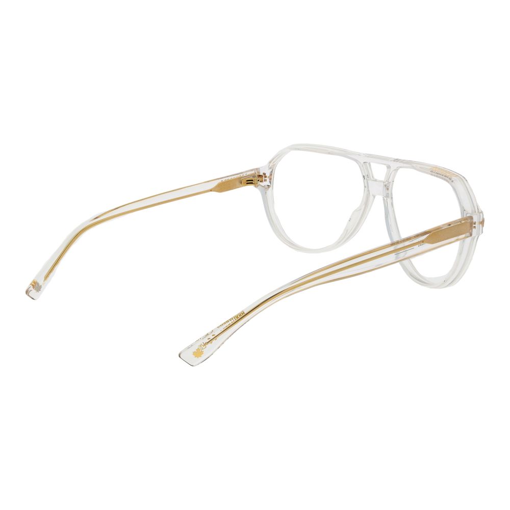 Dsquared² Men's Transparent Acetate Glasses – Aviator Full-Rim Frames