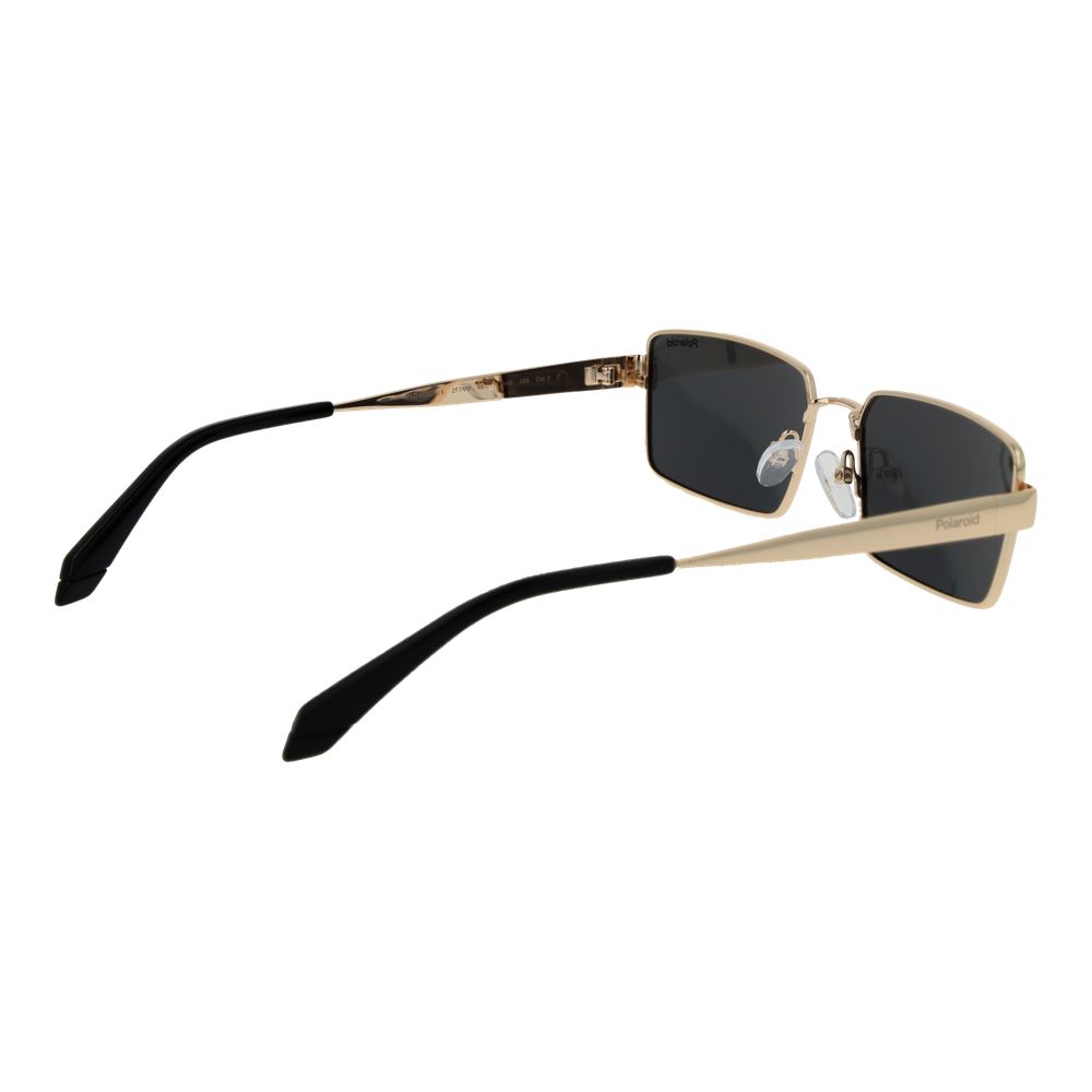 Polaroid Men's Sunglasses – Gold Metal Frame, Grey Polarized Lenses