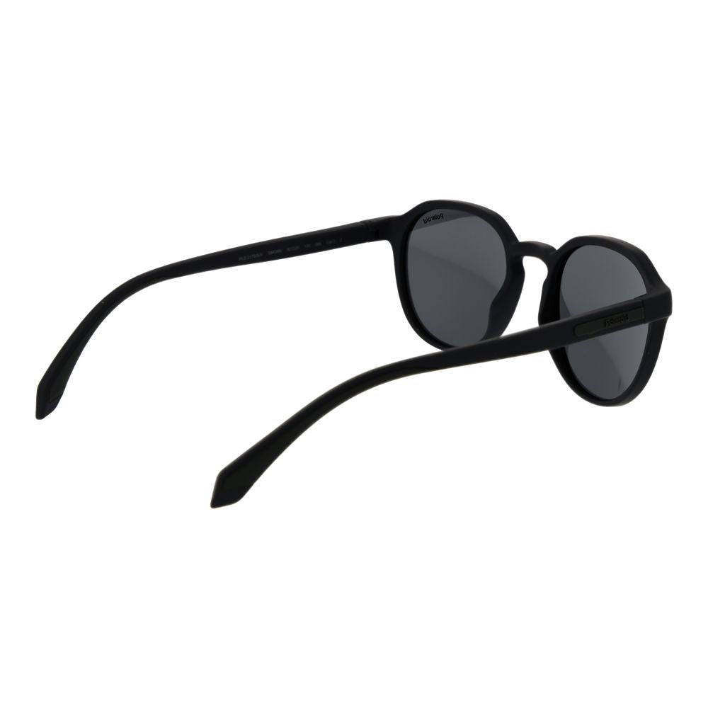 Polaroid Men’s Sunglasses – Black Square Frame, Grey Polarized Lenses