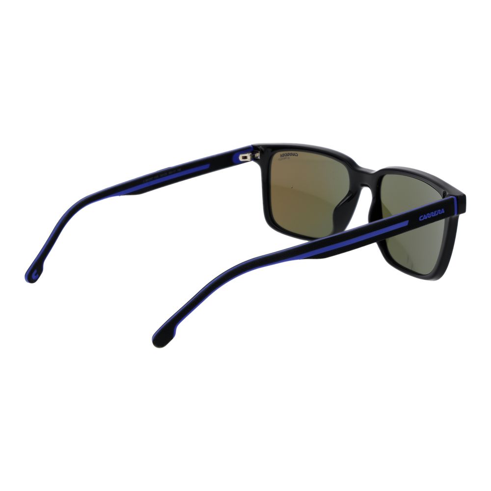 Carrera Men’s Sunglasses – Black Rectangle Frame, Yellow Mirrored Lenses