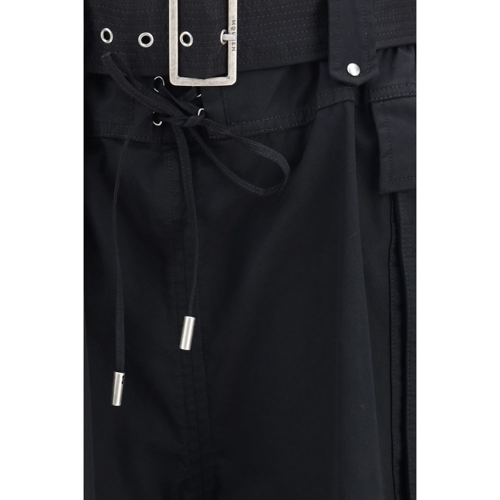 Alexander McQueen Black Cotton Belted Cargo Shorts