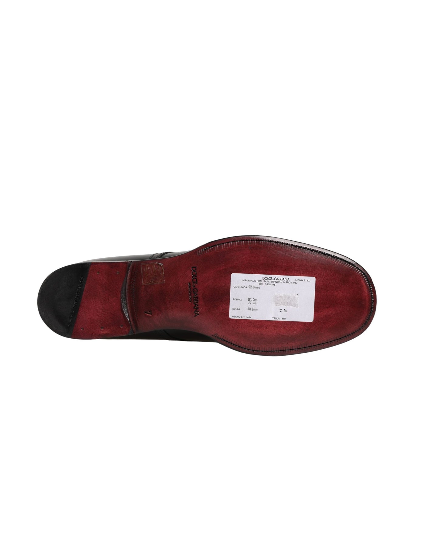 Dolce & Gabbana Black Calfskin Leather Derby Dress Shoes
