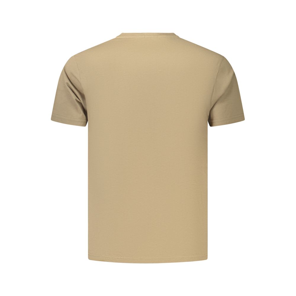 Coveri Moving Brown Cotton Mens T-shirt