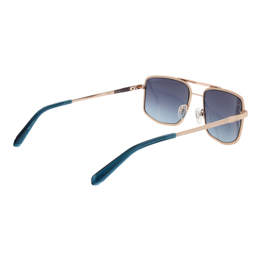 Guess Men’s Sunglasses – Gold Aviator Frame, Grey Gradient Lenses