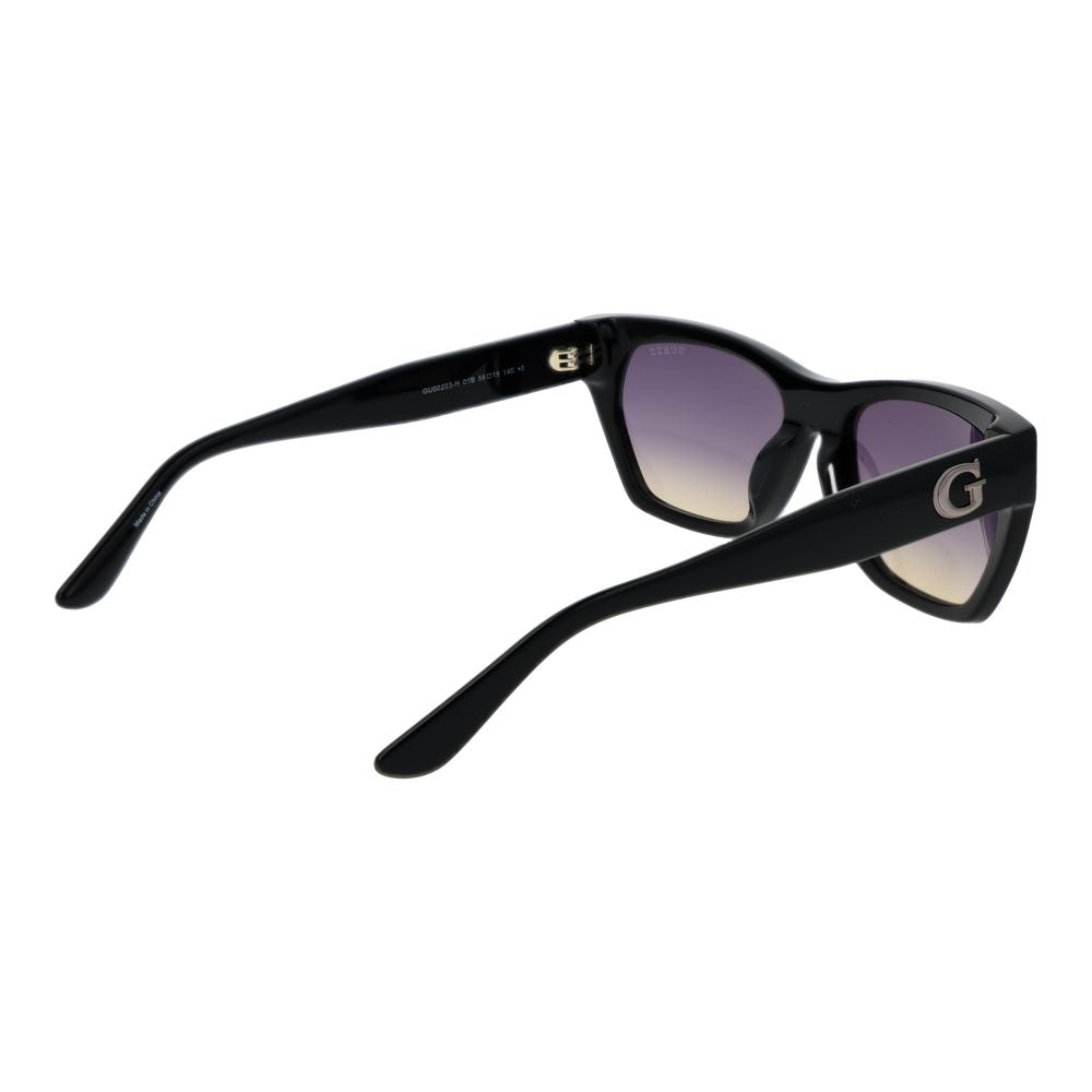 Guess Women’s Sunglasses – Black Rectangle Frame, Grey Gradient Lenses