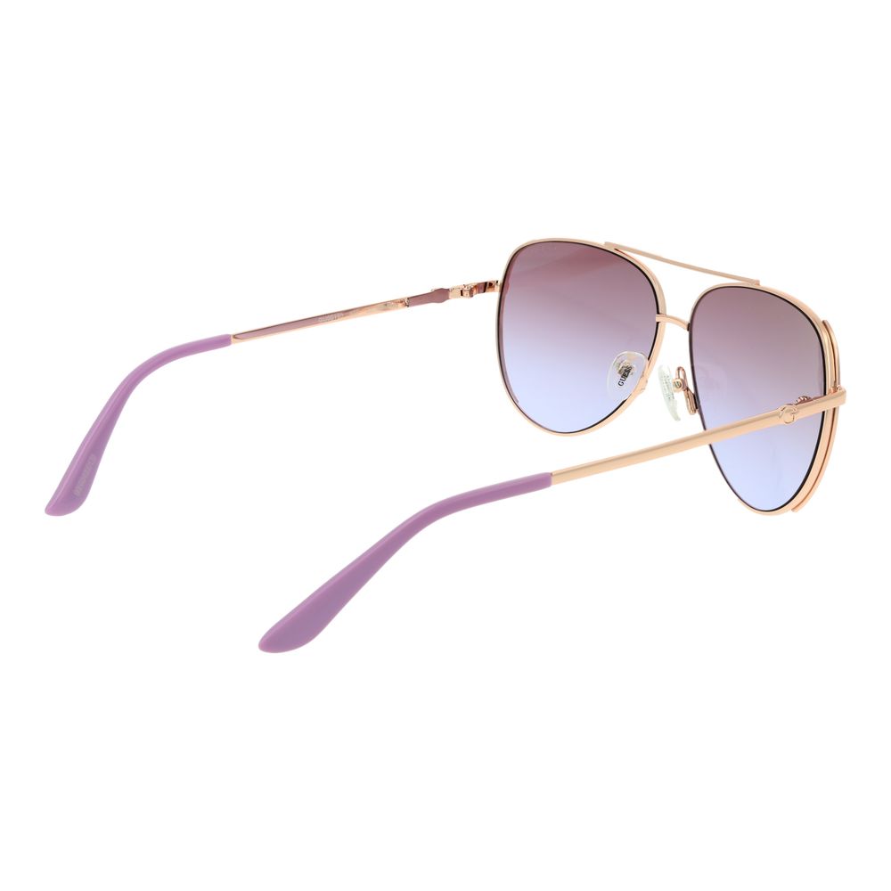 Guess Women’s Sunglasses – Rose Gold Aviator Frame, Rose Gradient Lenses