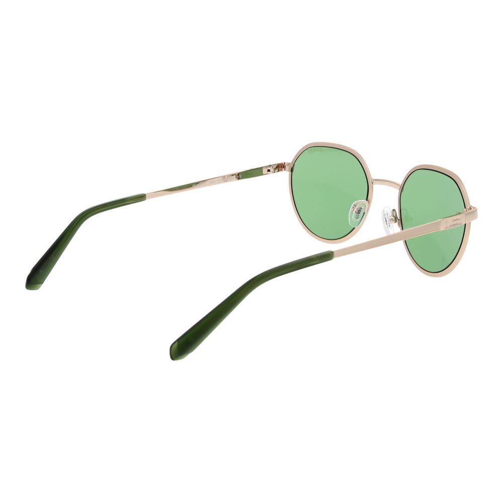 Guess Men’s Sunglasses – Gold Round Frame, Green Lenses